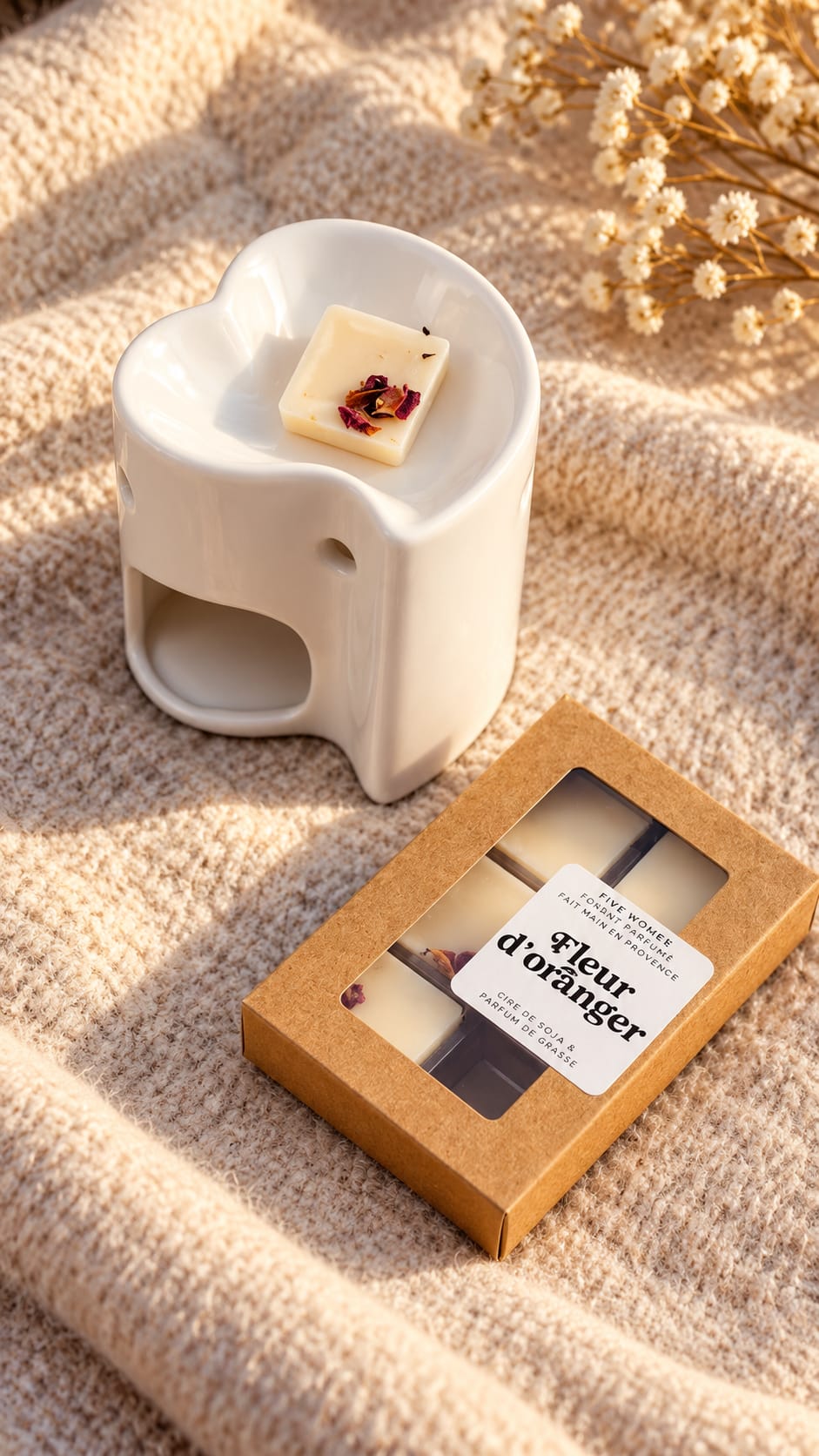 Pack découverte – Brûle-parfum Coeur pur + fondant au choix 