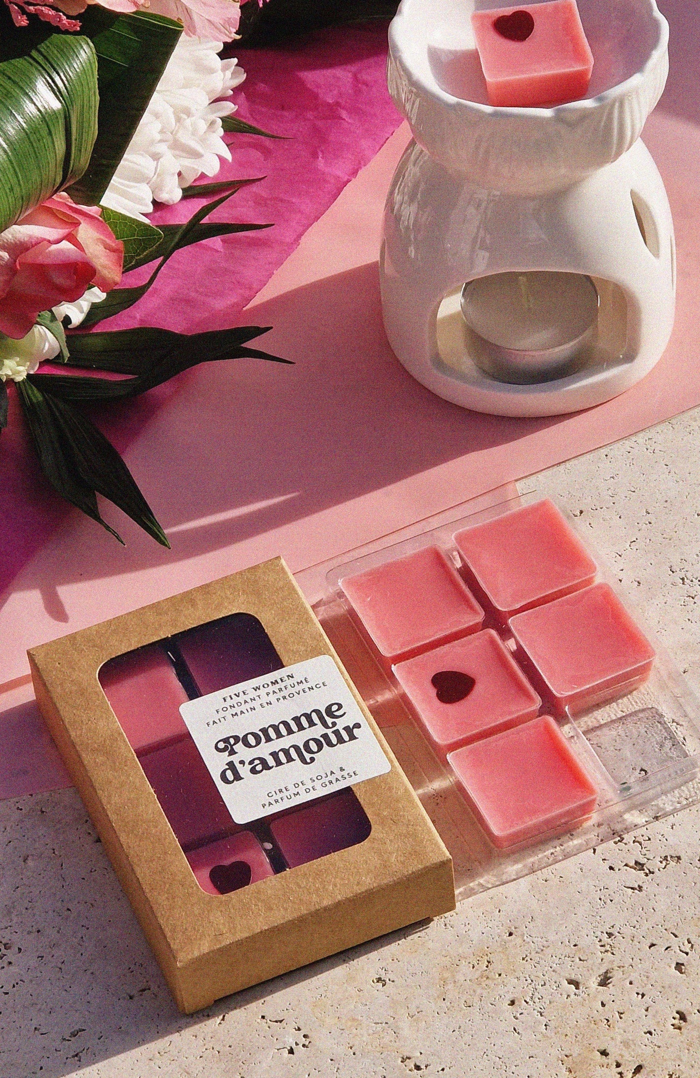 Fondants de cire parfumée Pomme d'amour 
