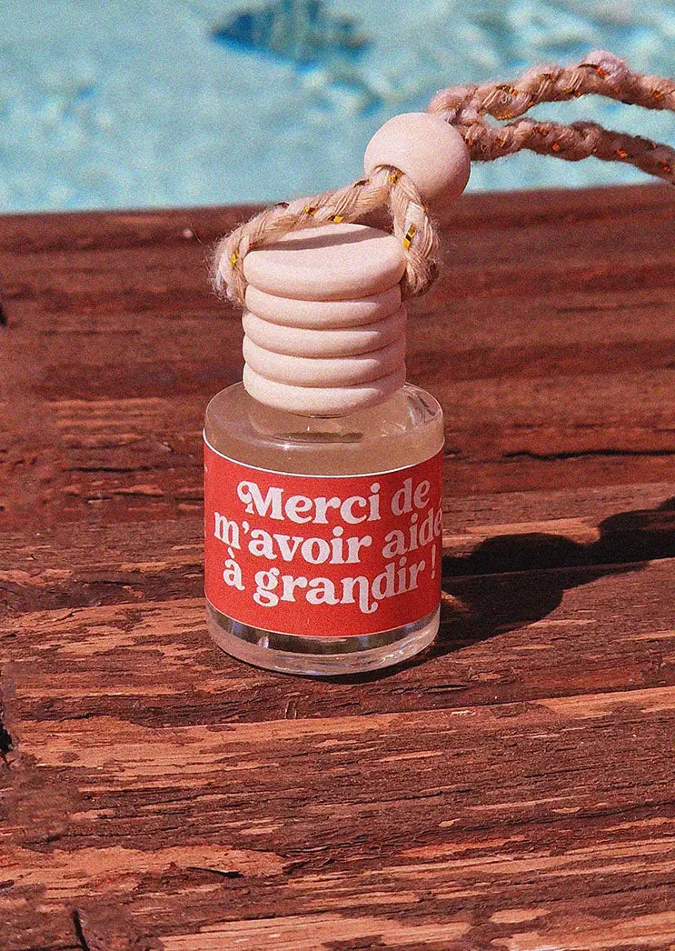 Diffuseur de parfum pour voiture - senteur Vanille "Merci de m'avoir aidé à grandir !" 