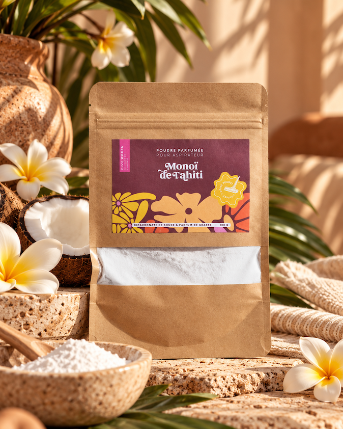 Poudre parfumée pour aspirateur Monoï de Tahiti 100g 