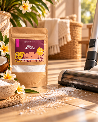 Poudre parfumée pour aspirateur Monoï de Tahiti 100g 