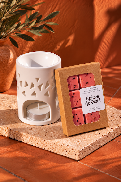 Pack découverte – Brûle-parfum Forêt + fondant au choix 
