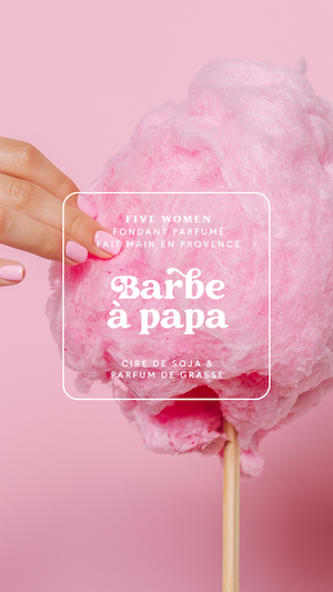 Illustration gourmande de la senteur Barbe à papa