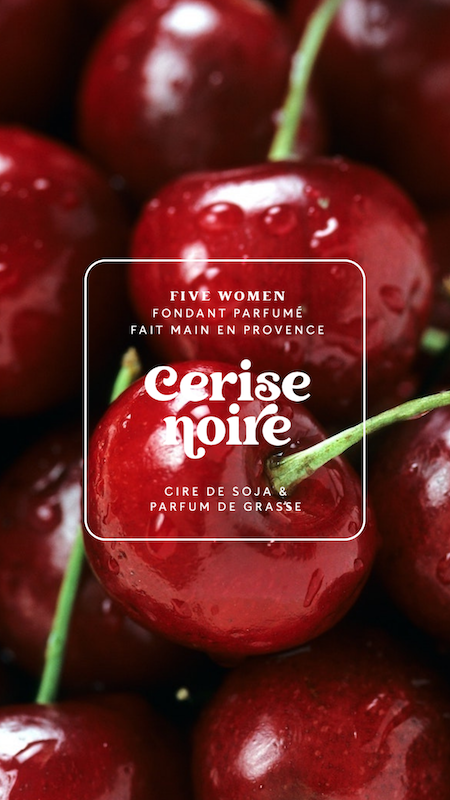 Illustration gourmande de la senteur Cerise noire