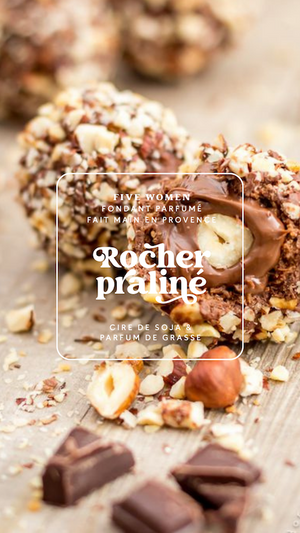 Illustration gourmande de la senteur Rocher praliné